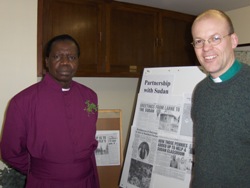 Bishop Hilary with the Reverend Roger Thompson, celebrates St Patrick’s Day at St Patrick’s Church, Cairncastle.